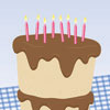 Birthday Cake vector drawing