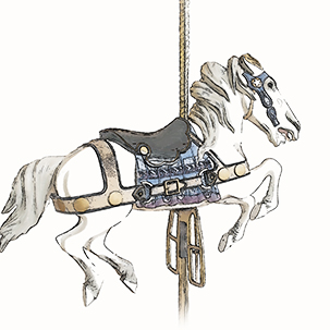 Carousel Horse digital watercolor
